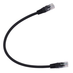 SAFIRE | UTP Kabel Ethernet Verbinder RJ45 Kategorie 6 0,3 m schwarz | UTP6-H-03BK