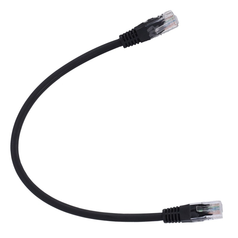 UTP Kabel - Ethernet - Verbinder RJ45 - Kategorie 6 - 0,3 m - Farbe schwarz