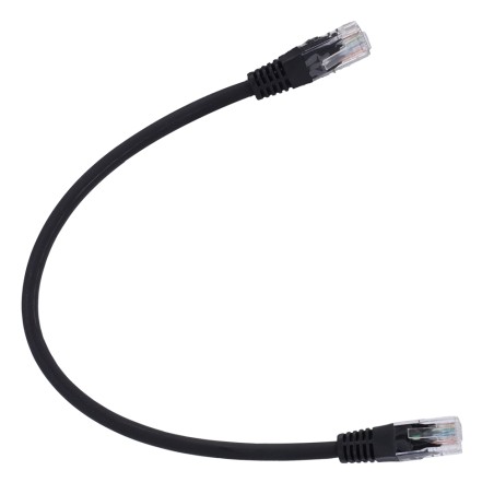 UTP Kabel - Ethernet - Verbinder RJ45 - Kategorie 6 - 0,3 m - Farbe schwarz