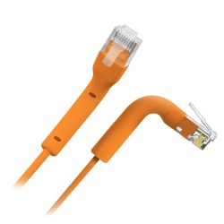 SAFIRE | Flexibles UTP-Kabel Ethernet RJ45 Kategorie 6A TPE-Gehäuse 0,3 m | UTP6A-FLEX-03O