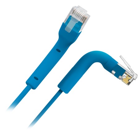 SAFIRE | Flexibles UTP-Kabel Ethernet, Verbinder RJ45, Kategorie 6A, 2m, Blaue Farbe | UTP6A-FLEX-2B