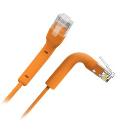 SAFIRE | Flexibles UTP-Kabel Ethernet, RJ45, Kategorie 6A, 2m, Orange | UTP6A-FLEX-2O