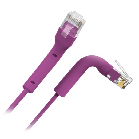 Safire | Flexibles UTP-Kabel Ethernet, RJ45, Kategorie 6A, 2m, Violett | UTP6A-FLEX-2P