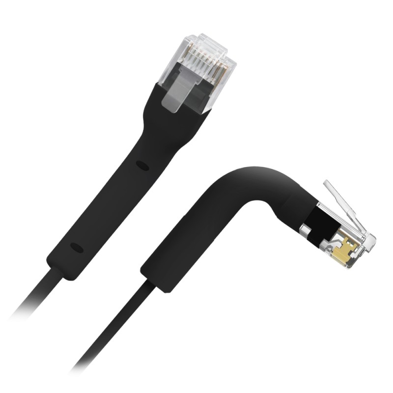 SAFIRE | Flexibles UTP-Kabel Ethernet, RJ45, Kategorie 6A, TPE-Gehäuse, 3m | UTP6A-FLEX-3BK
