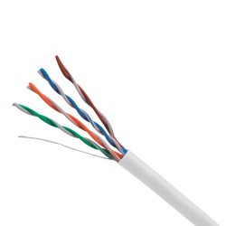Uniview | UTP-Kabel Kategorie 5E, 100% Kupfer, 305m, Weiß-Grau | UV-UTP5E-300-BC24AWG-DCA-B-W