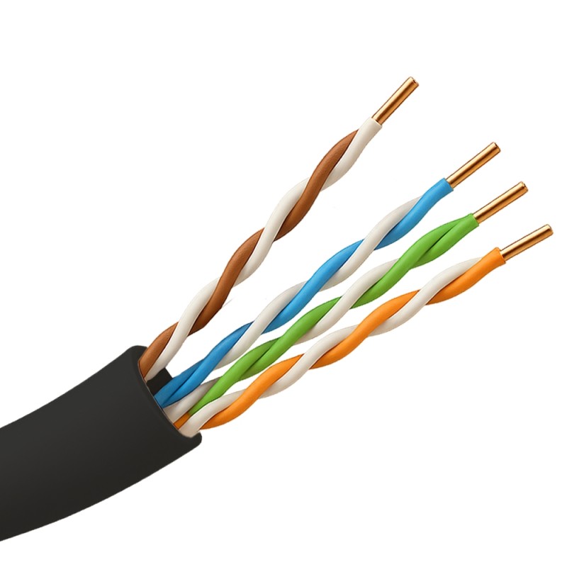 UNIVIEW | UTP Kabel Kategorie 5E, 305m Rolle, OFC-Leiter, Außenbereich Abdeckung | UV-UTP5E-305-BC-OUTDOOR
