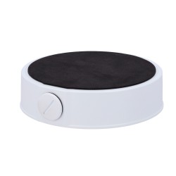 Caja de conexiones — Para cámaras domo — Instalación en pared — Color blanco | 160 mm (diámetro base) x 42. (Al) — Pasador de ca