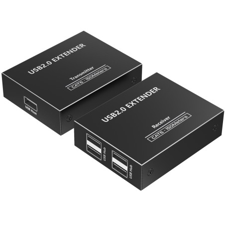 USB-Extender 2.0 LAN - 1 USB Eingang - 4 USB aussgang - Maximale Verbindungslänge 150m - Plug and Play