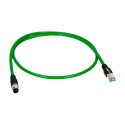 Adapter-Stecker M12 auf RJ45 Stecker - Ethernet - Spezial für die Luftfahrt - Länge 0.1 m