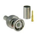 SAFIRE-Stecker - BNC zum Crimpen - Kompatibel mit Microkoaxial - 25 mm (L) - 10 mm (B) - 5 g