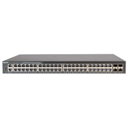 CommScope RUCKUS ICX8200-48PF2-E Switch, 48x10/100/1000 Mbps PoE+ ports, 4x25 GbE SFP28 stacking/uplink-ports, 740 W PoE budget 