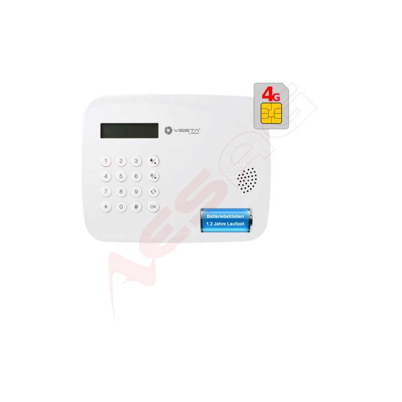 Climax VESTA - 4G-Funk-Alarmzentrale, Netzunabhängig, 4G GSM, EN50131 Grad 2
