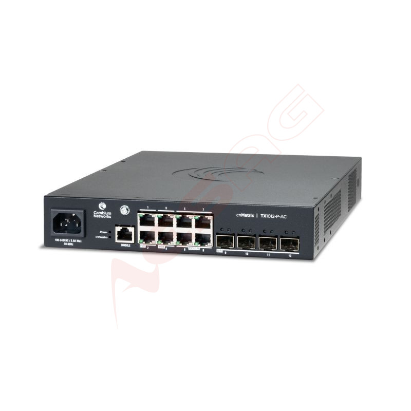 Cambium Networks cnMatrix TX 1012-P-AC - 200W POE Switch 8 x 1gbps & 4 SFP+ Cambium Networks - Artmar Electronic & Security AG