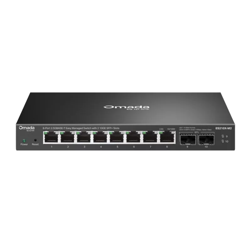 Omada by tp-link Switch easy managed 10 Port &bull 8x 2.5GbE &bull 2x SFP+ &bull Lüfterlos &bull Omada &bull ES210X-M2 - 1 - 1