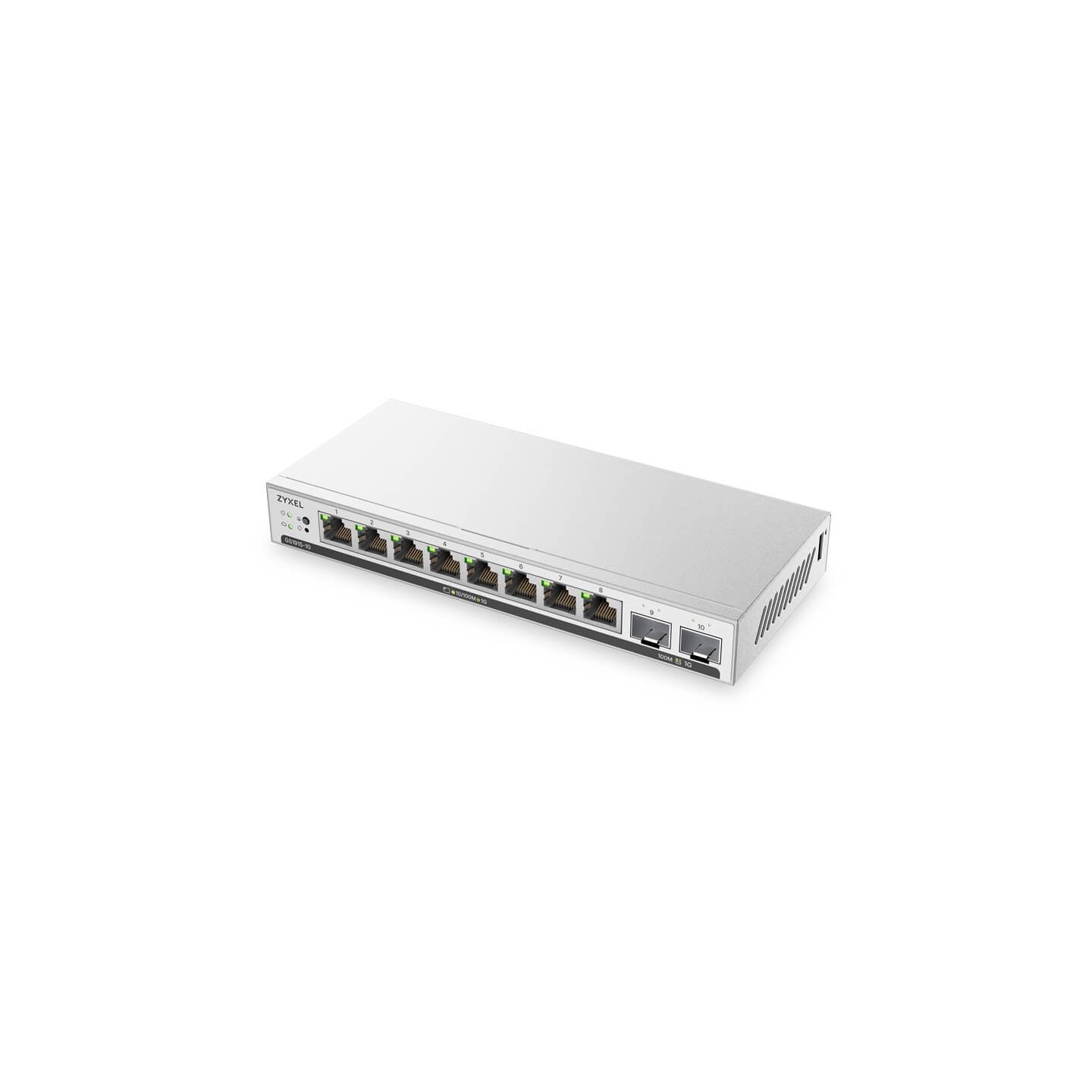Zyxel Switch smart managed Layer2 10 Port &bull 8x 1 GbE &bull 2x SFP &bull Desktop &bull Lüfterlos &bull NebulaFlex &bull GS191