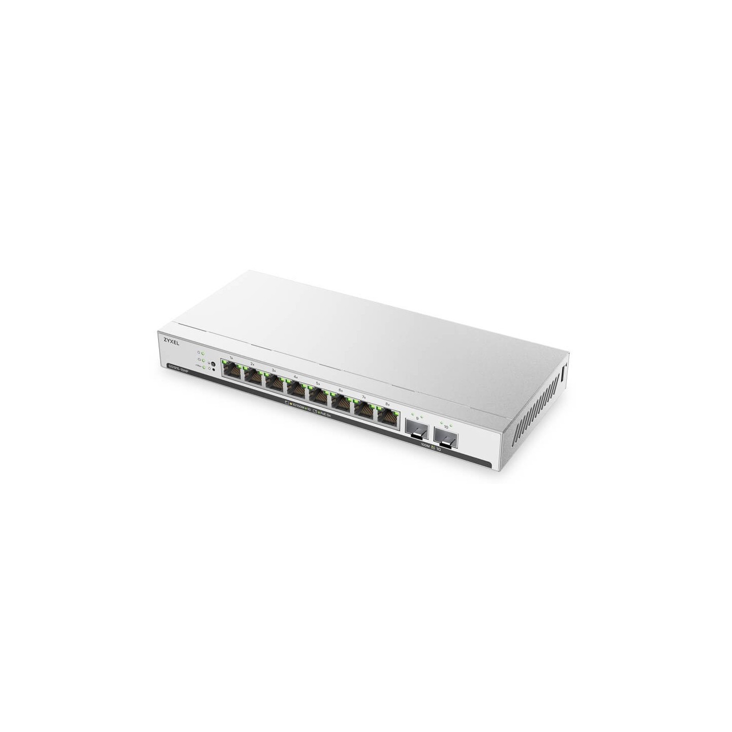 Zyxel Switch smart managed Layer2 10 Port &bull 8x 1 GbE &bull PoE Budget 80 Watt &bull 8x PoE at &bull 2x SFP &bull Desktop &bu