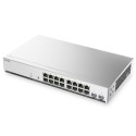 Zyxel Switch smart managed Layer2 18 Port &bull 16x 1 GbE &bull PoE Budget 130 Watt &bull 8x PoE at &bull 2x SFP &bull 19" &bull