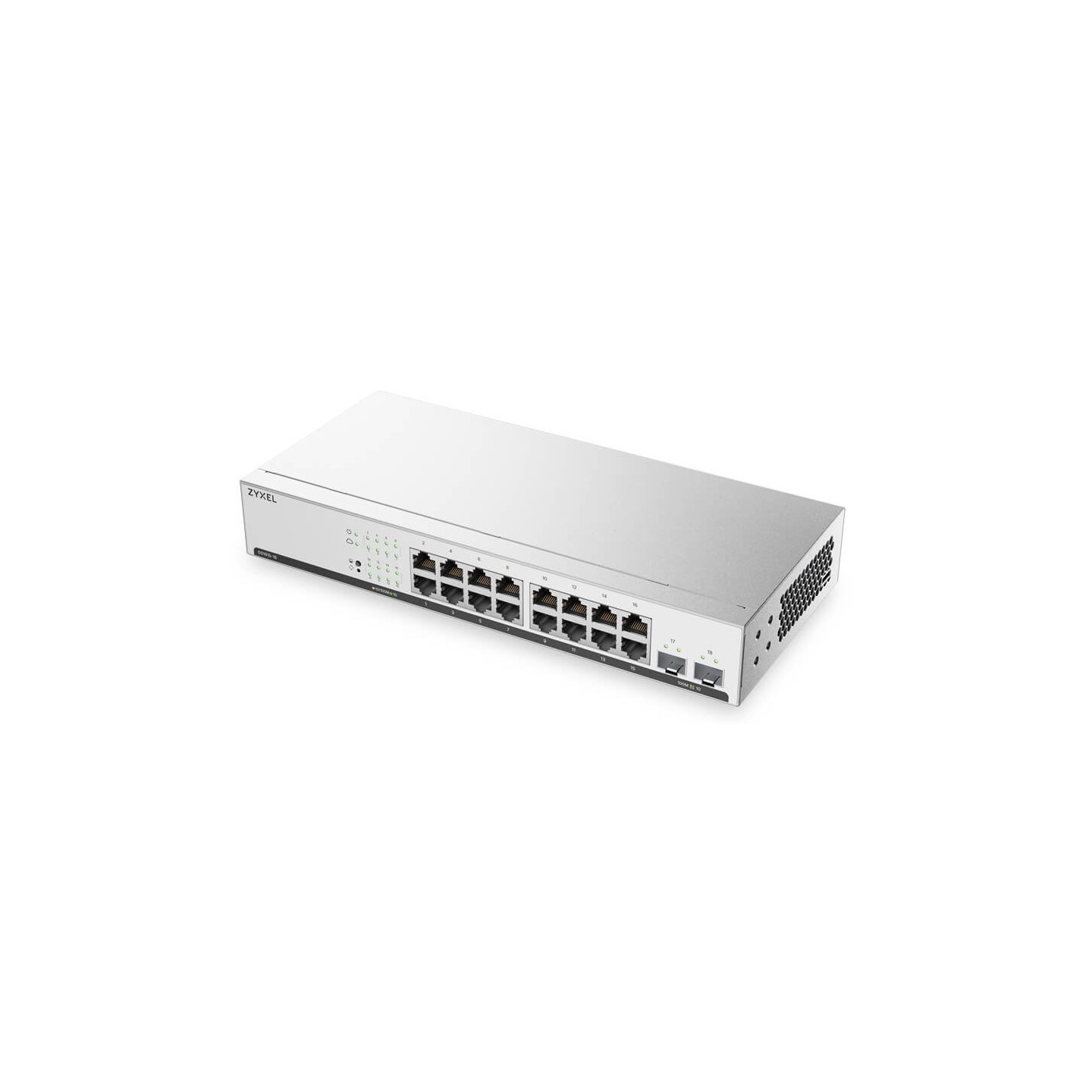 Zyxel Switch smart managed Layer2 18 Port &bull 16x 1 GbE &bull 2x SFP &bull 19" &bull Lüfterlos &bull NebulaFlex &bull GS1915-1