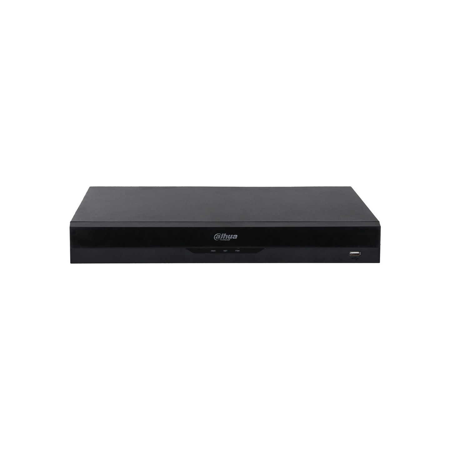 IP-PoE-Rekorder, 4 Kanäle IP, 4 Kanäle PoE, 2x SATA à 20 TB, 1U, schwarz