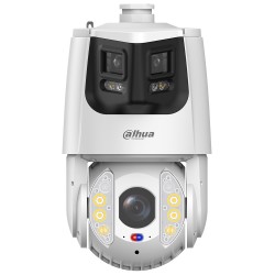 IP-Dual-Lens-Panorama-PTZ-Dome-Kamera, 8/4 MP, 2,8/4,8 - 154mm, IR 250 m, IP67, IK10, weiß