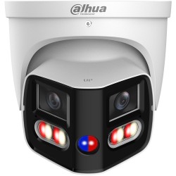 IP-Dual-Lens-Eyeball-Kamera, 2 x 4 MP, TiOC, Splicing, 2,8 mm, IR 30 m, IP67, weiß