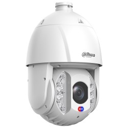 IP-PTZ-Dome-Kamera, 4 MP, 5 - 125 mm, IR 250 m, IP67, IK10, weiß