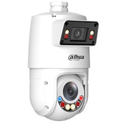 IP-Panorama-PTZ-Dome-Kamera, 2x 4 MP, 2,8/5 - 125 mm, IR 100 m, IP66, weiß