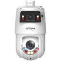 IP-Panorama-PTZ-Dome-Kamera, 2x 4 MP, 2,8/5 - 125 mm, IR 100 m, IP66, weiß