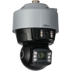 IP-Dual-Lens-Panorama-PTZ-Dome-Kamera, 2x 4 MP, 6 - 24 mm/ 7 - 175 mm, IP67, IK10, grau