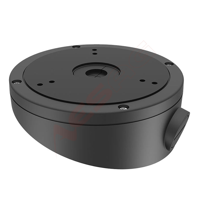 Anschlussbox - Für Dome-Kameras - Geeignet für den Außenbereich - Montage auf Schrägdach - Farbe schwarz - Kabelstift HikVision 