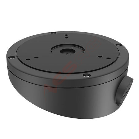 Connection box - For dome cameras - Suitable for outdoor use - Mounting on pitched roof - Color black - Cable pin HikVision