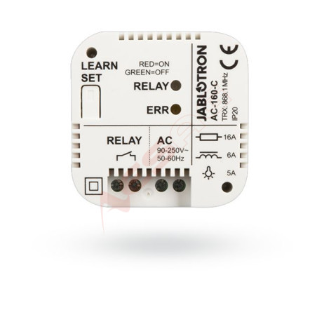 JABLOTRON - wireless multifunctional relay for installation in a mounting box, 230VDC/16A