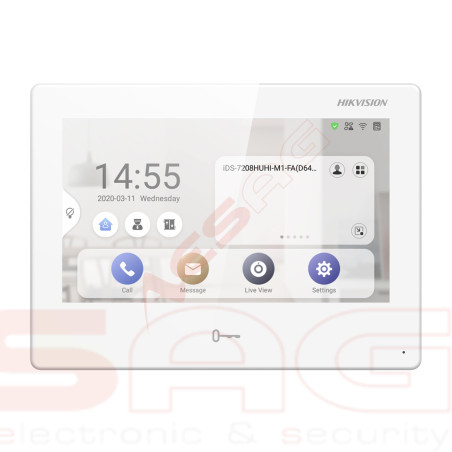Hikvision - 7"Android IP Indoor Unit, WiFi