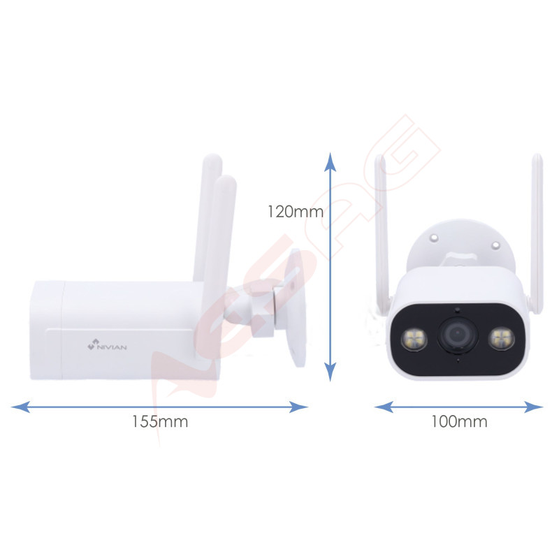 NIVIAN - WLAN Aussenkamera, 3MPx, WL, Smart, 4mm, IP66