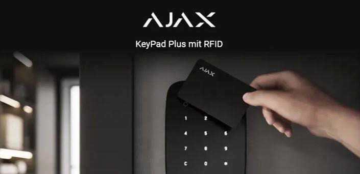 AJAX Alarmanlage - KeyPad Plus mit RFID Zugangskontrolle